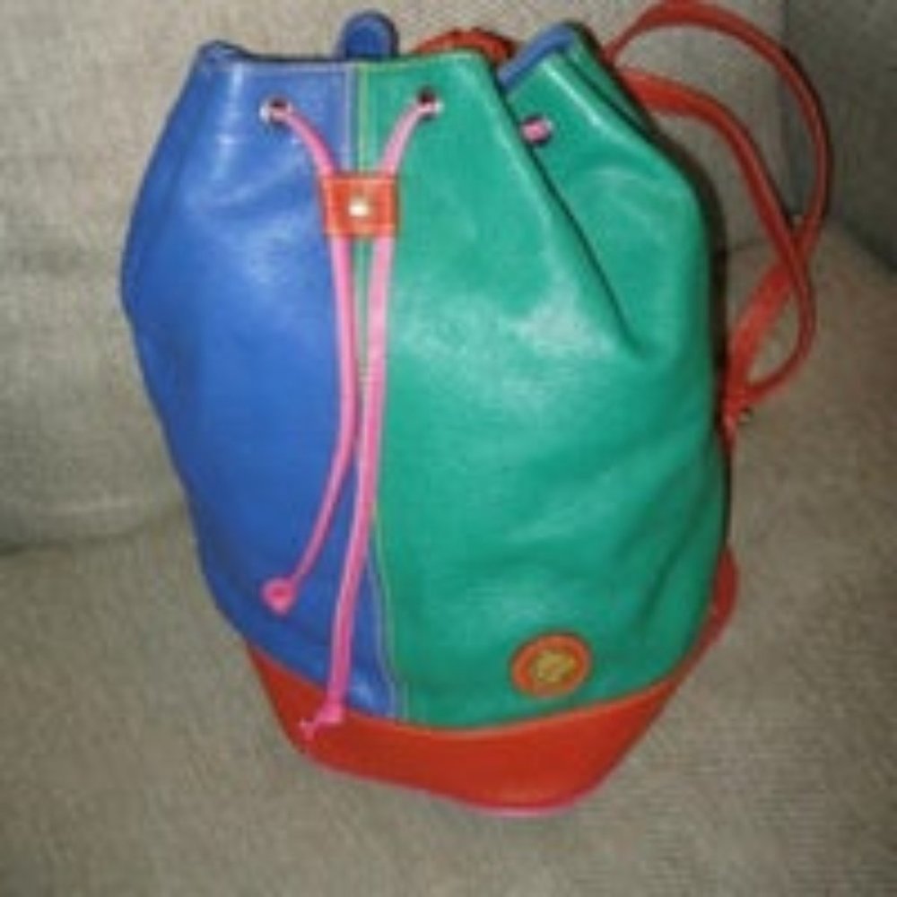 ❤️LA TOUR EIFFEL RED BLUE GREEN DRAWSTRING BUCKET BACKPACK BAG PURSE
